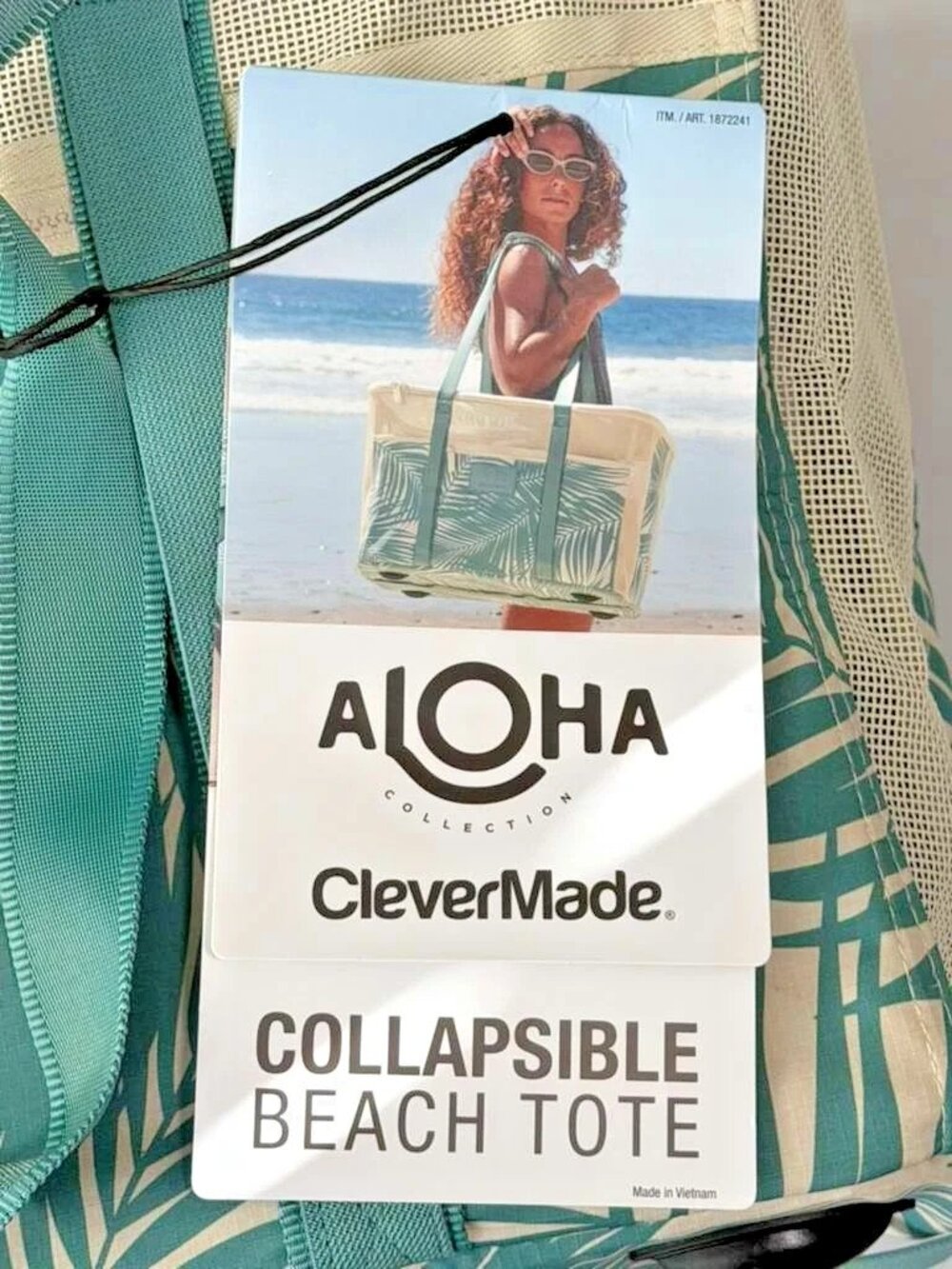 Aloha + CleverMade Collapsible Beach Tote NEW - Picture 4 of 4